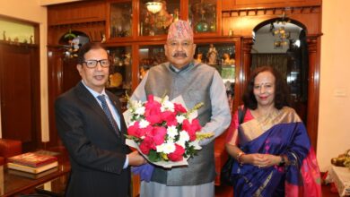 नेपाल के राजदूत डा.शंकर प्रसाद शर्मा उत्तराखंड के मंत्री सतपाल महाराज से मिले